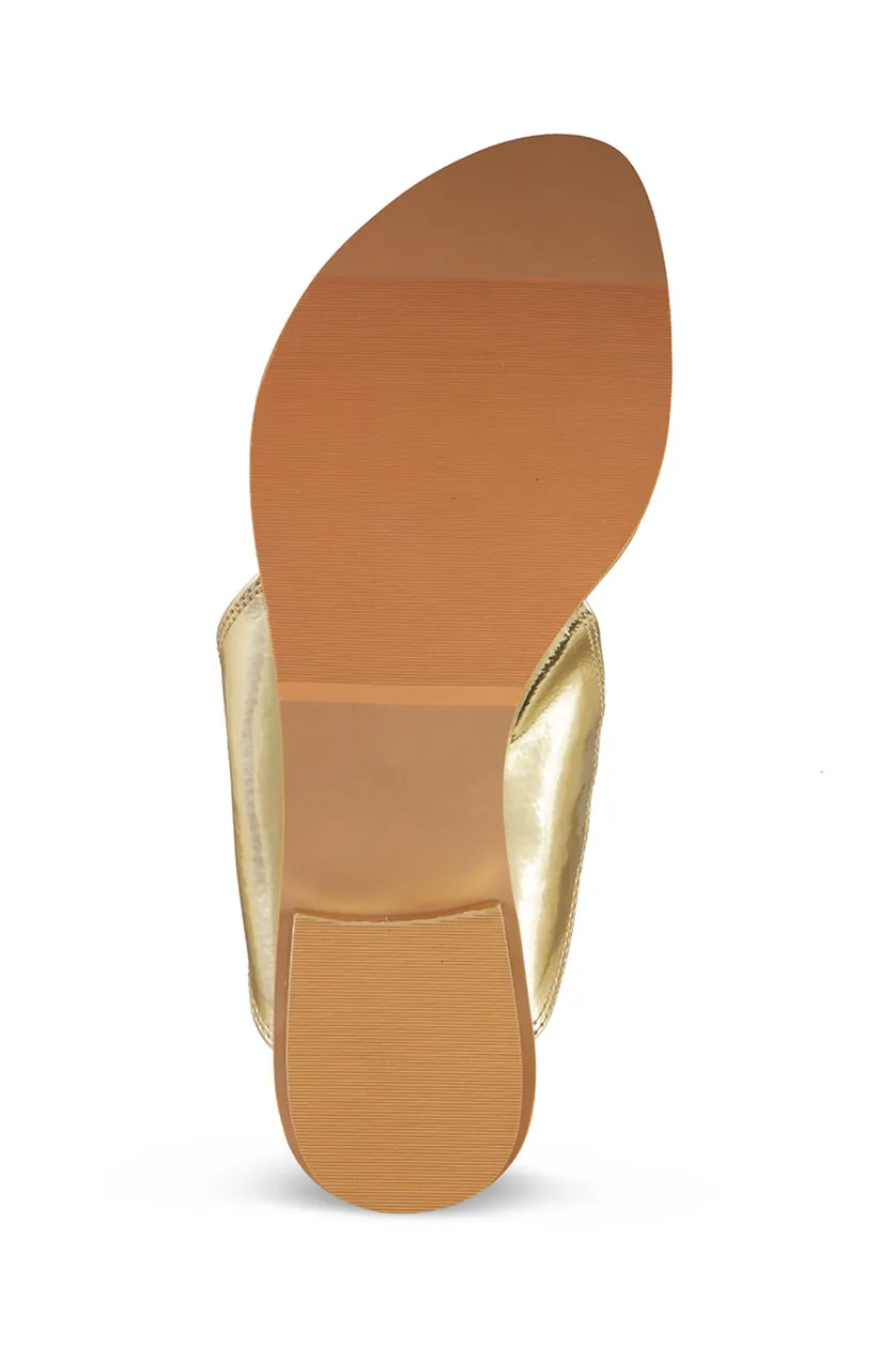 Classic K Flats Antique Gold