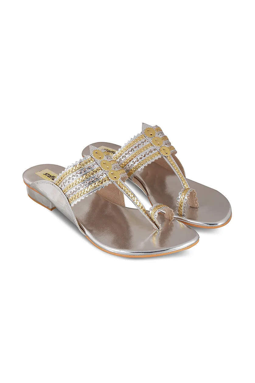 Classic K Flats Antique Gold