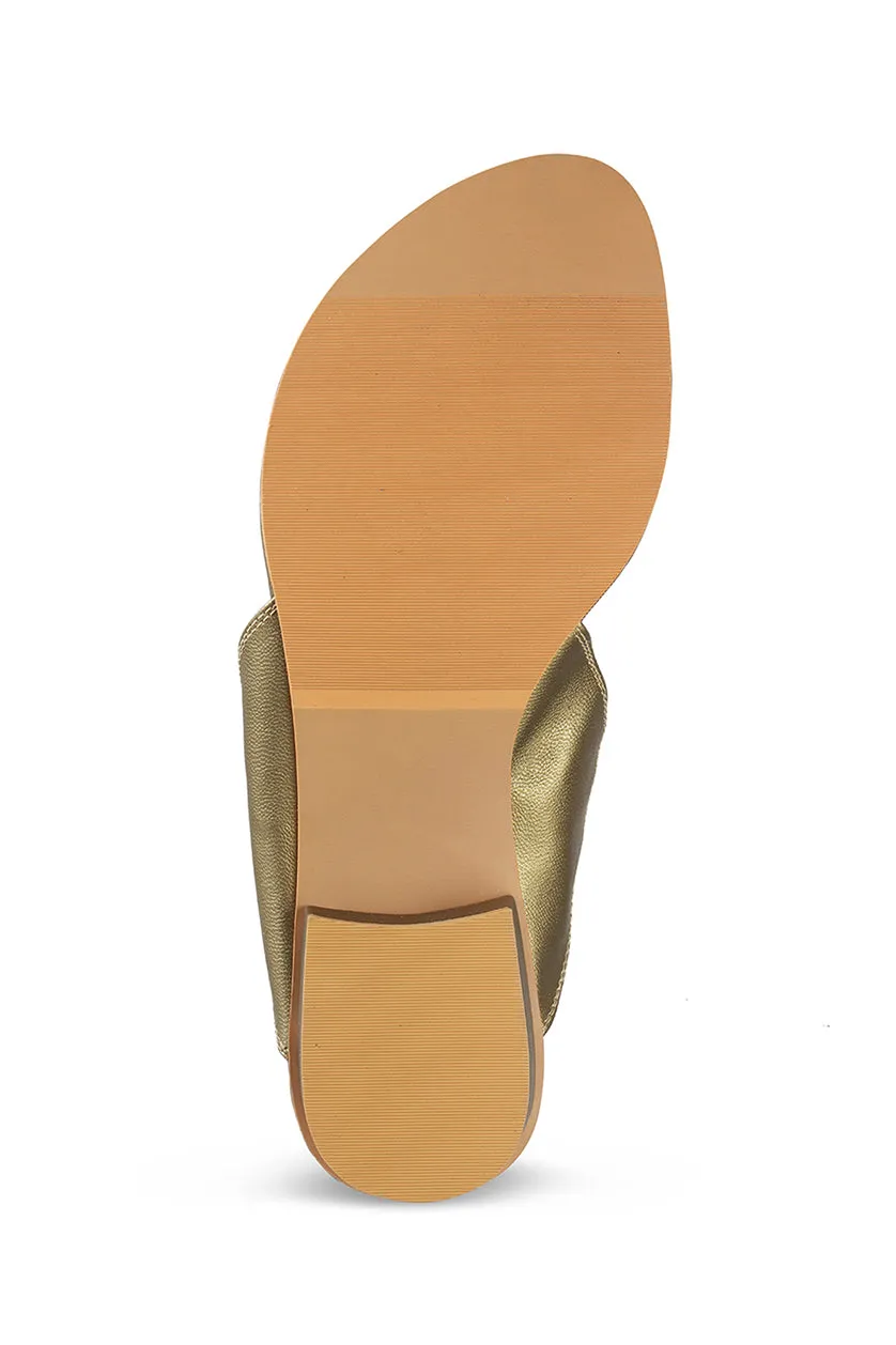 Classic K Flats Antique Gold