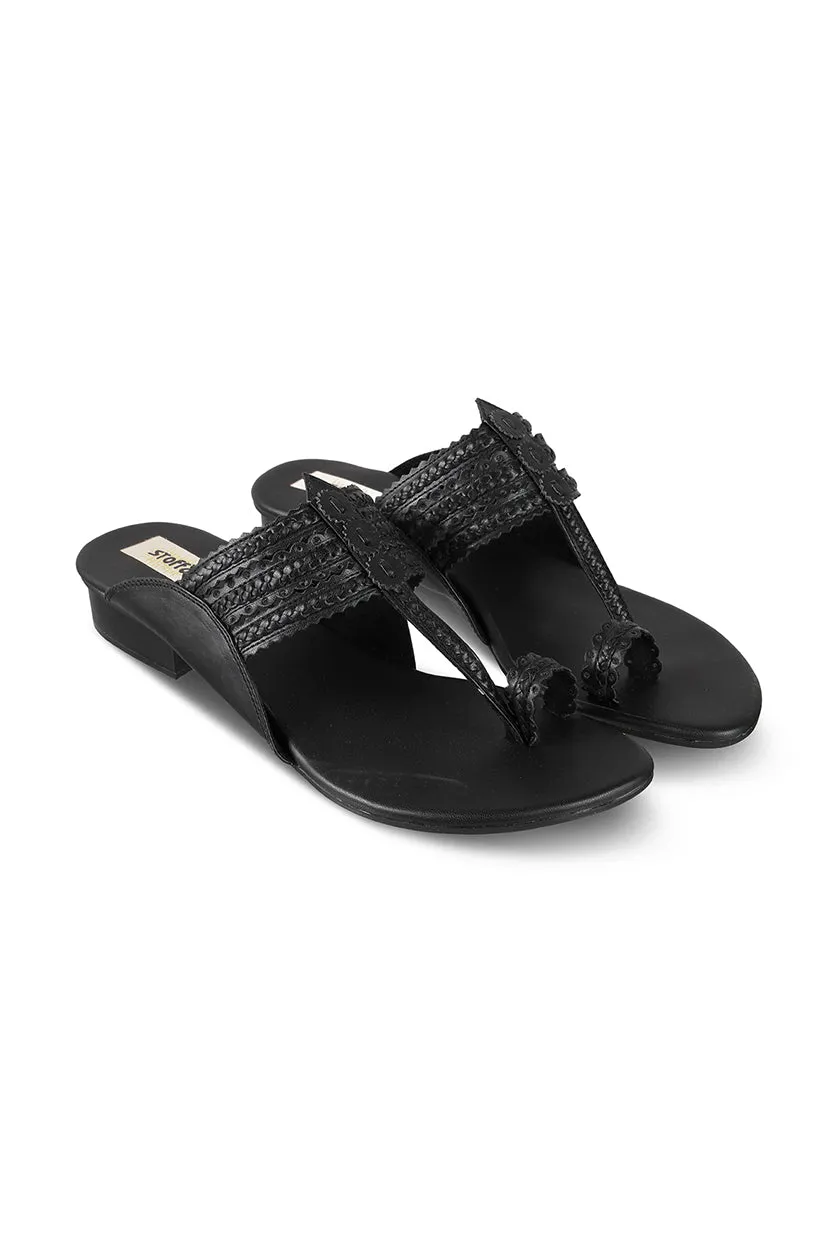 Classic K Flats Antique Gold