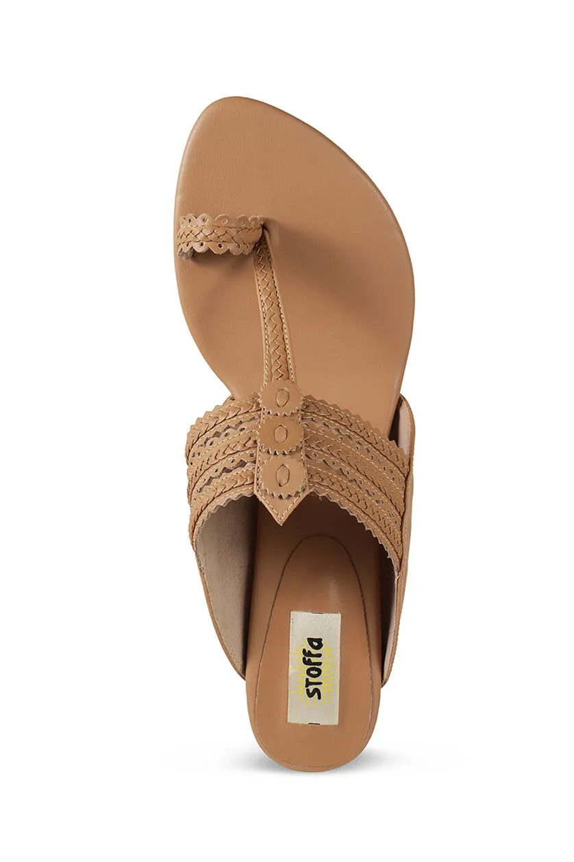 Classic K Flats Antique Gold