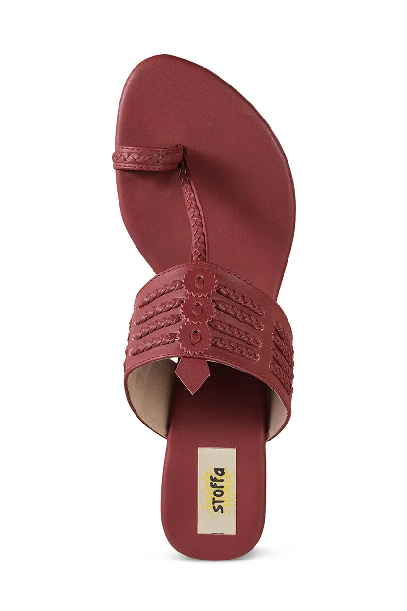 Classic Low K Wedge Maroon
