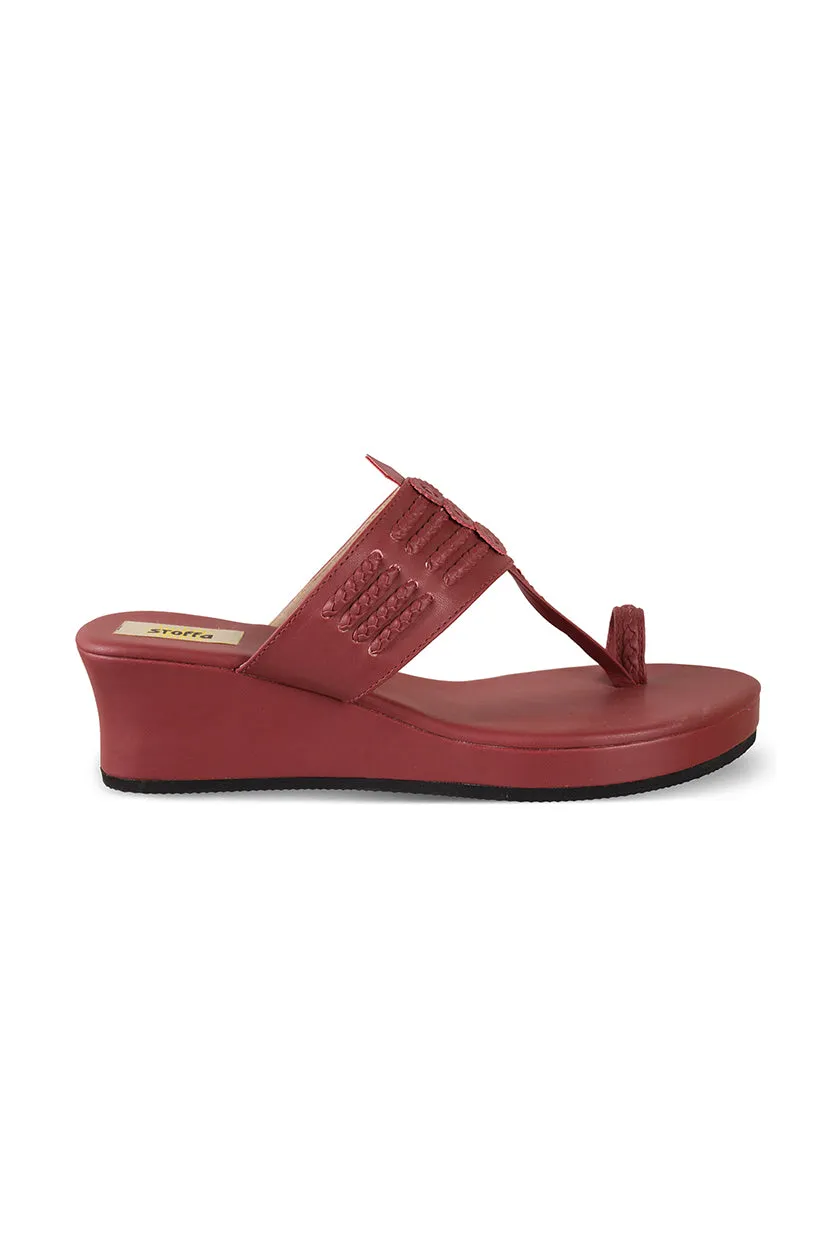 Classic Low K Wedge Maroon