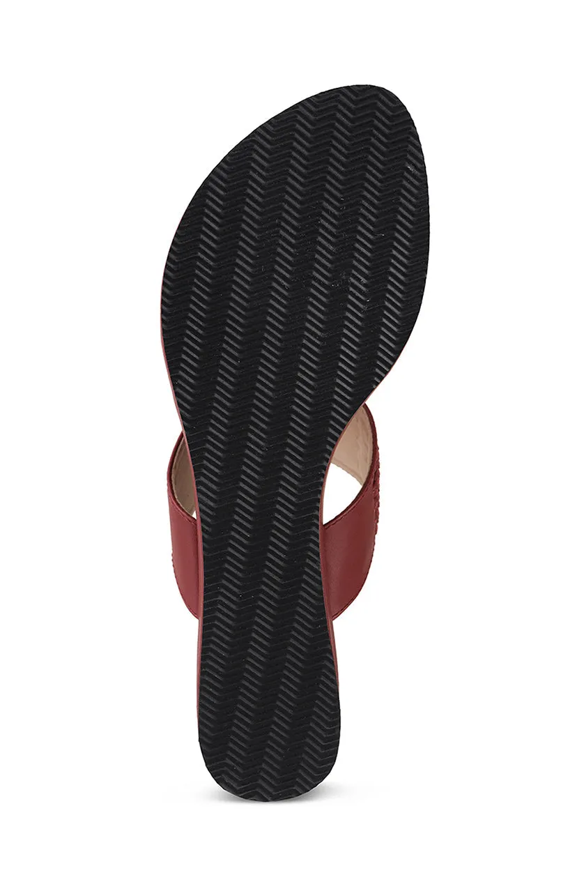Classic Low K Wedge Maroon