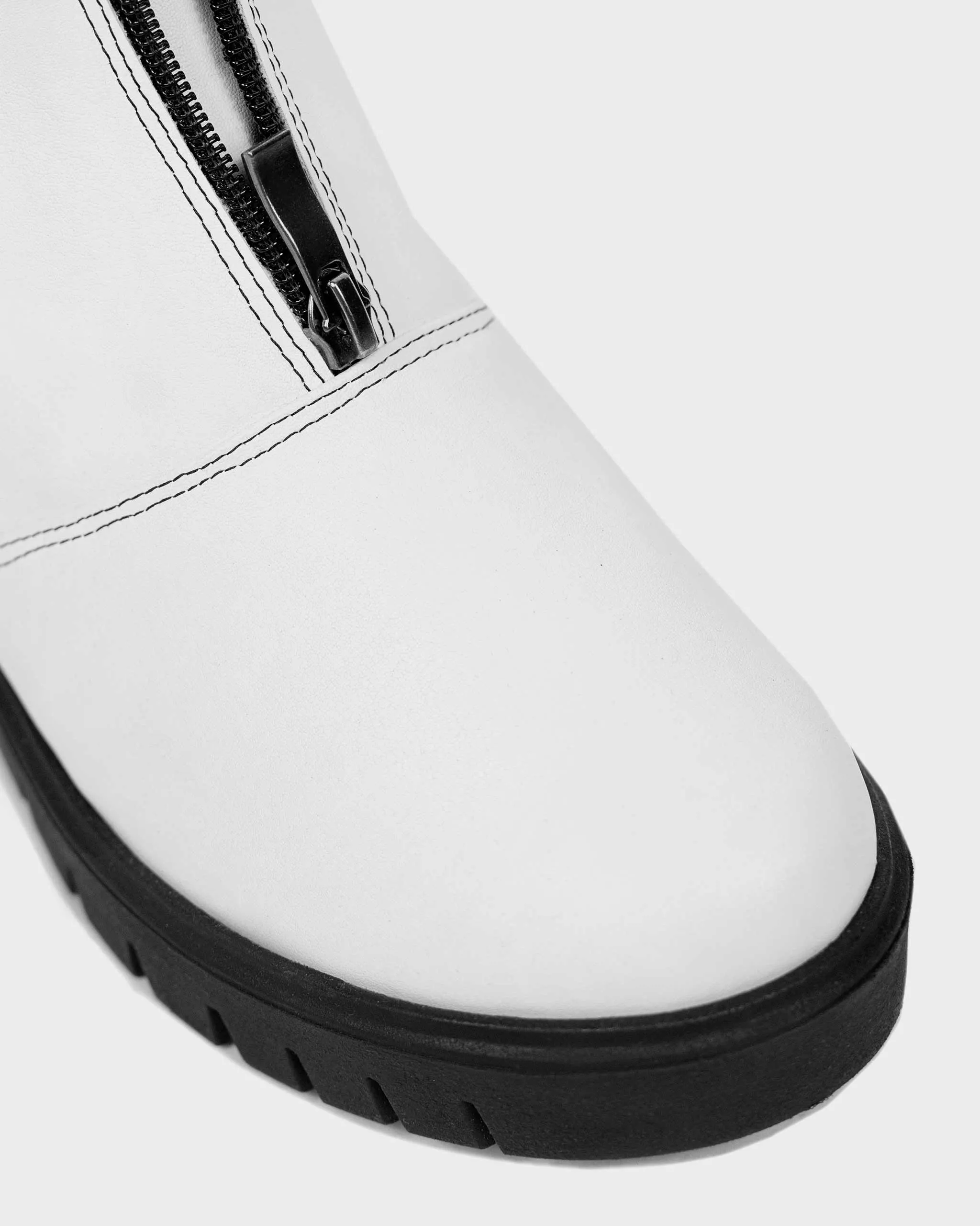 Cyber Boots White cactus leather ankle boots