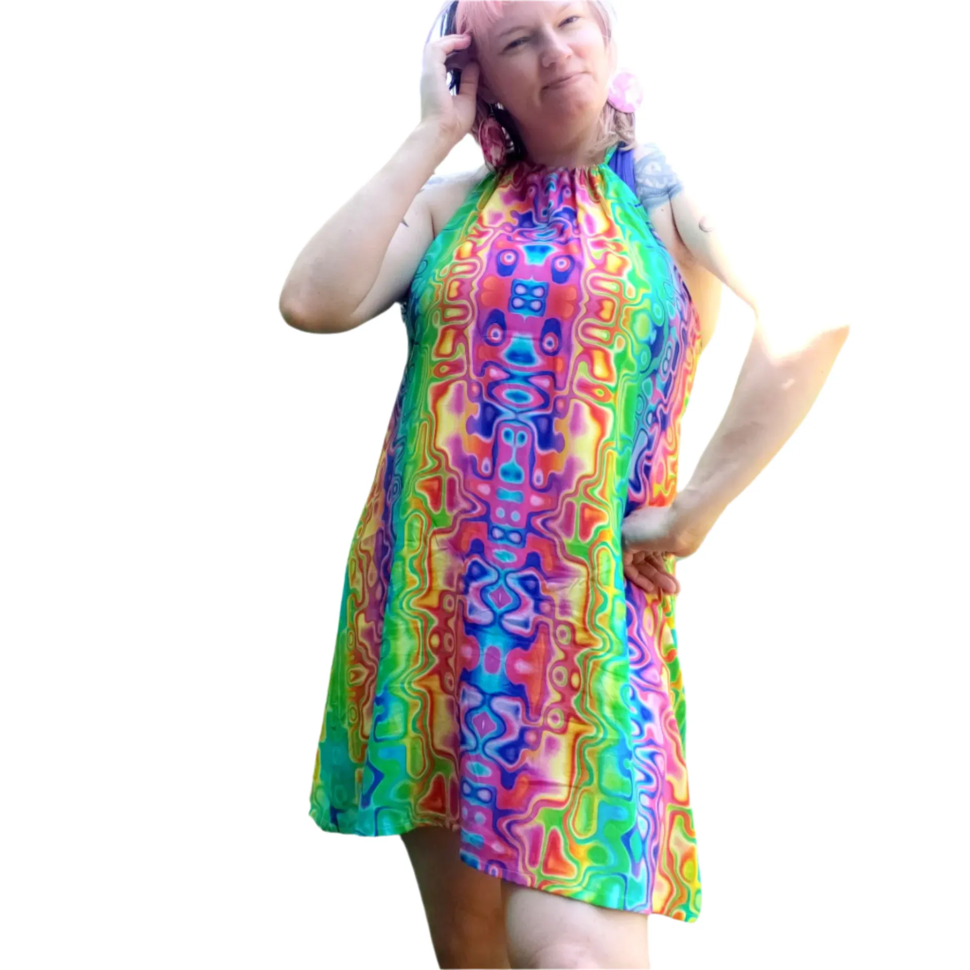 Cyber Rainbow Sundress