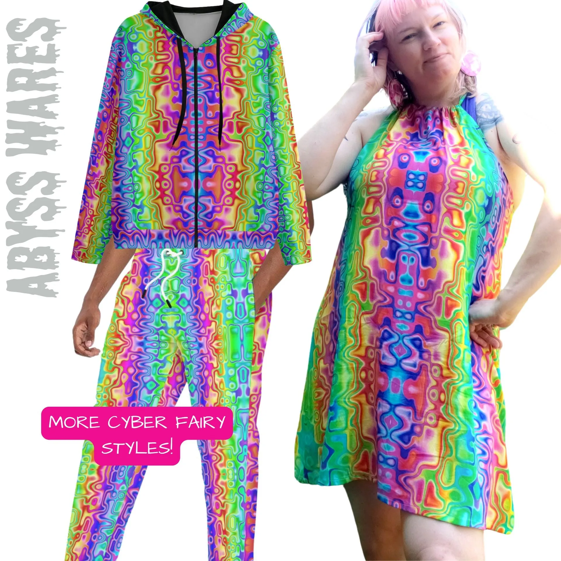 Cyber Rainbow Sundress