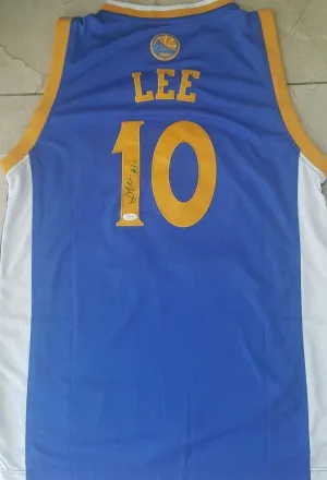 David Lee Signed Autographed Golden State Warriors Basketball Jersey (JSA COA)