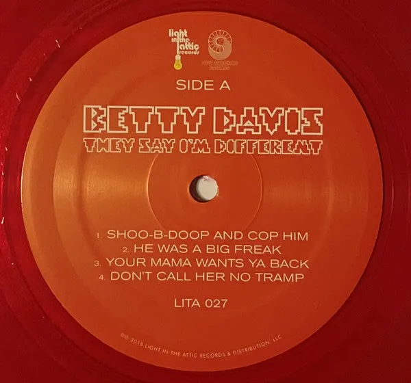 Davis, Betty -  They Say I'm Different [RED VINYL] - New LP