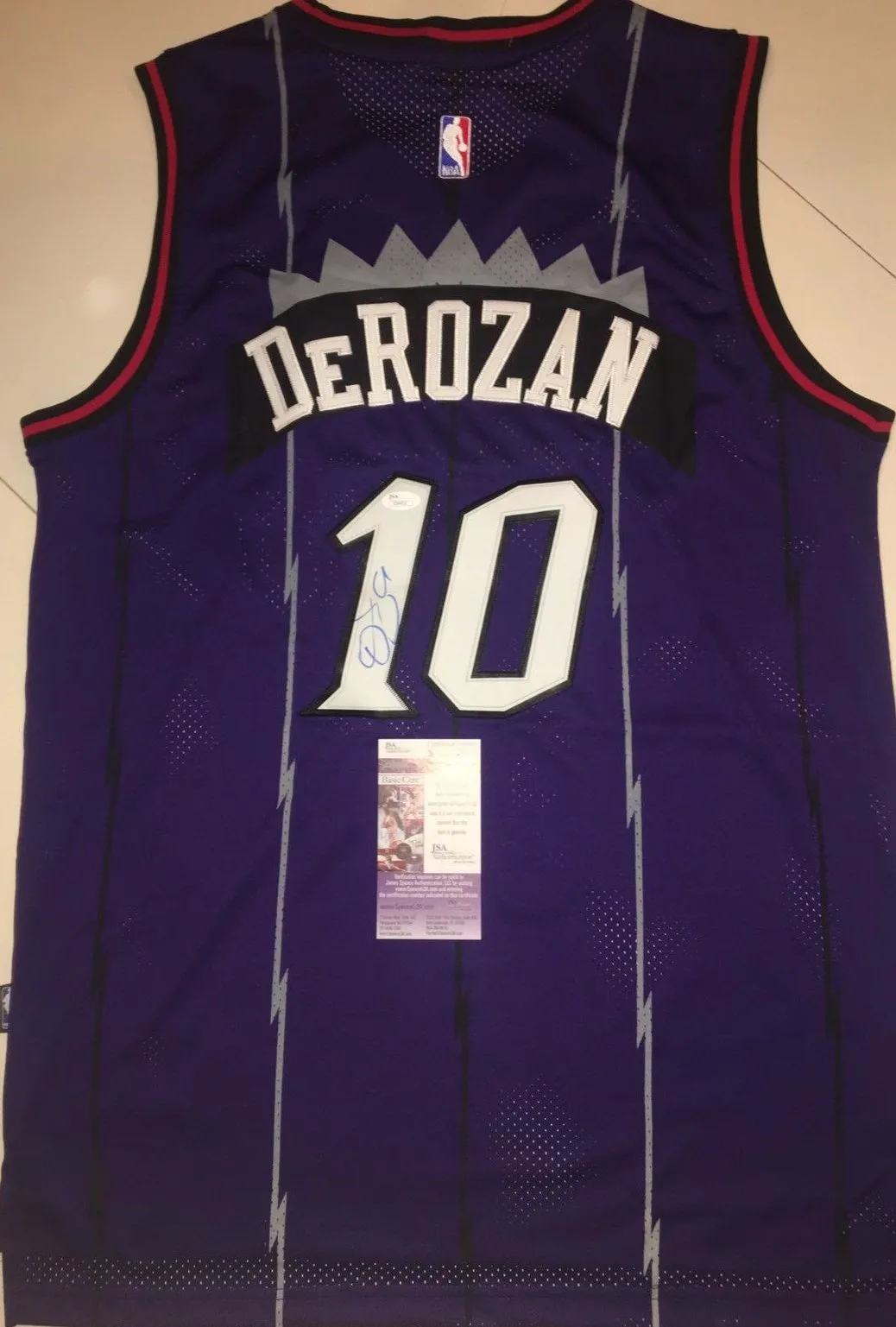 Demar DeRozan Signed Autographed Toronto Raptors Basketball Jersey (JSA COA)