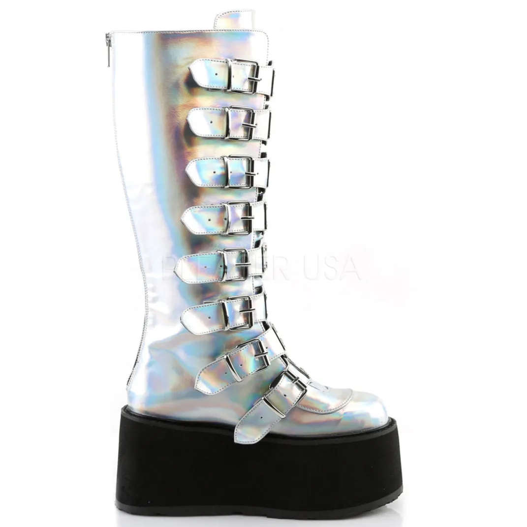 DemoniaCult DAMNED 318 Boots Silver (UK3)