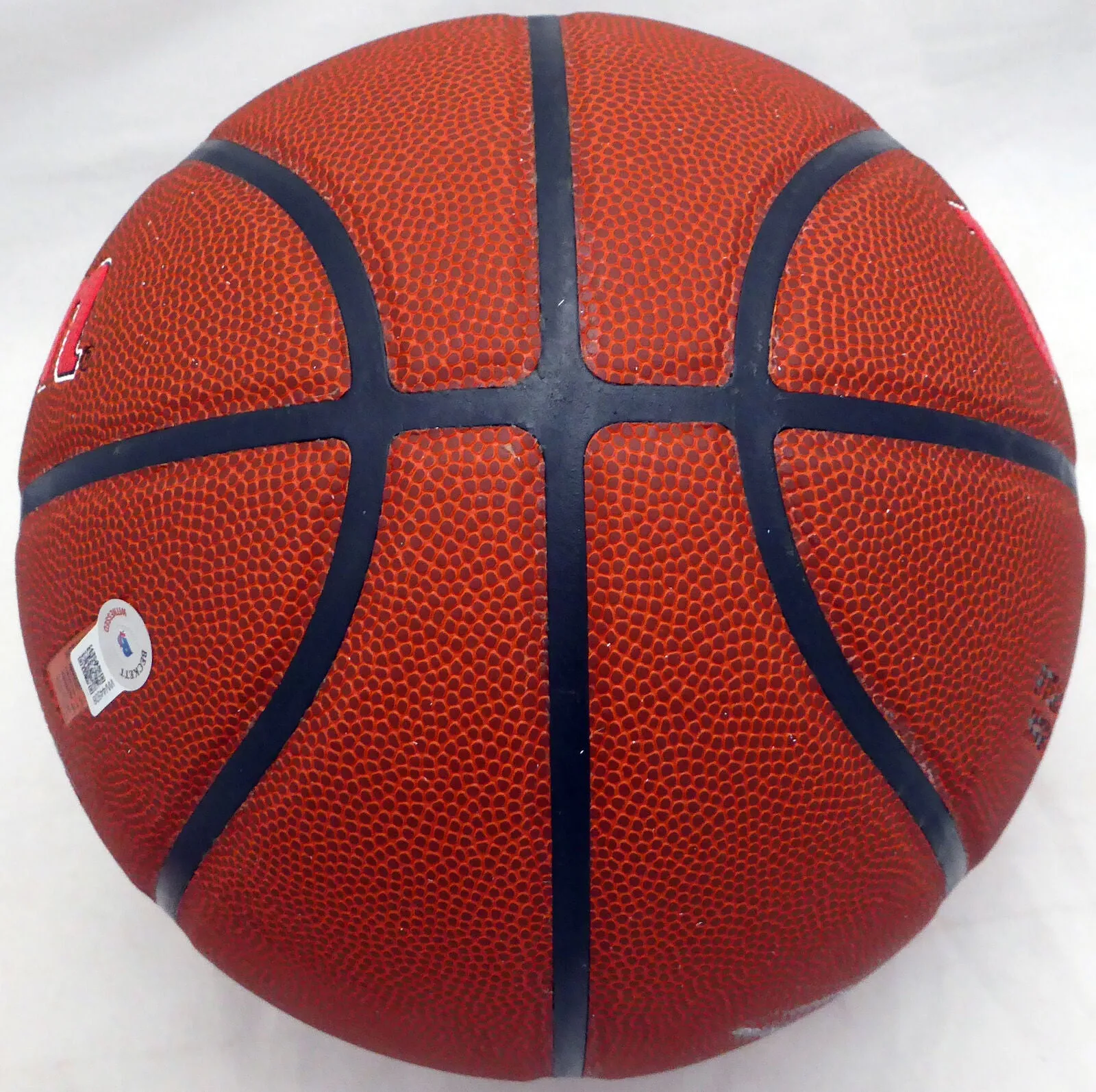 Dominique Wilkins Autographed Hawks Logo Basketball (Smudged) Beckett QR WW44508