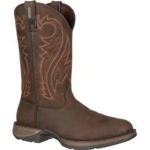 Durango Men's Rebel 12" Soft Toe Pull On Western Classic Boot- Chocolate- DB5464