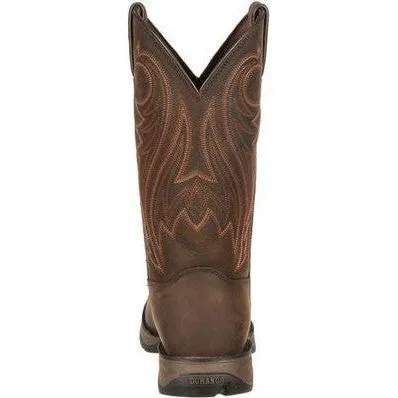 Durango Men's Rebel 12" Soft Toe Pull On Western Classic Boot- Chocolate- DB5464