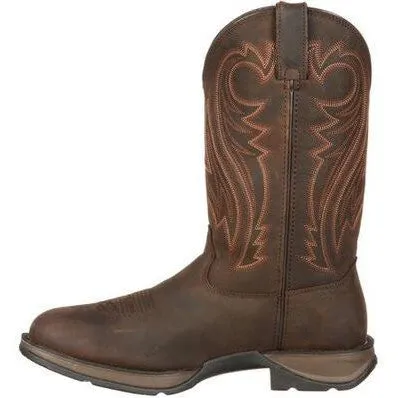 Durango Men's Rebel 12" Soft Toe Pull On Western Classic Boot- Chocolate- DB5464