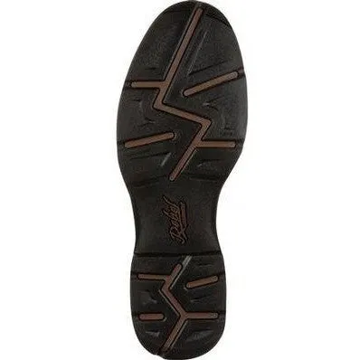 Durango Men's Rebel 12" Soft Toe Pull On Western Classic Boot- Chocolate- DB5464