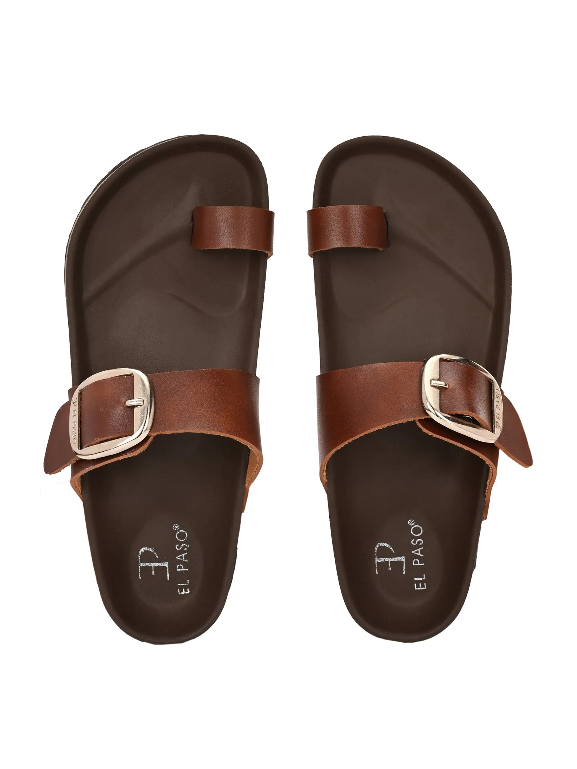 El Paso Women One Toe Flats with Buckles