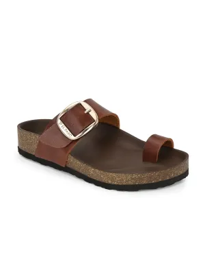 El Paso Women One Toe Flats with Buckles