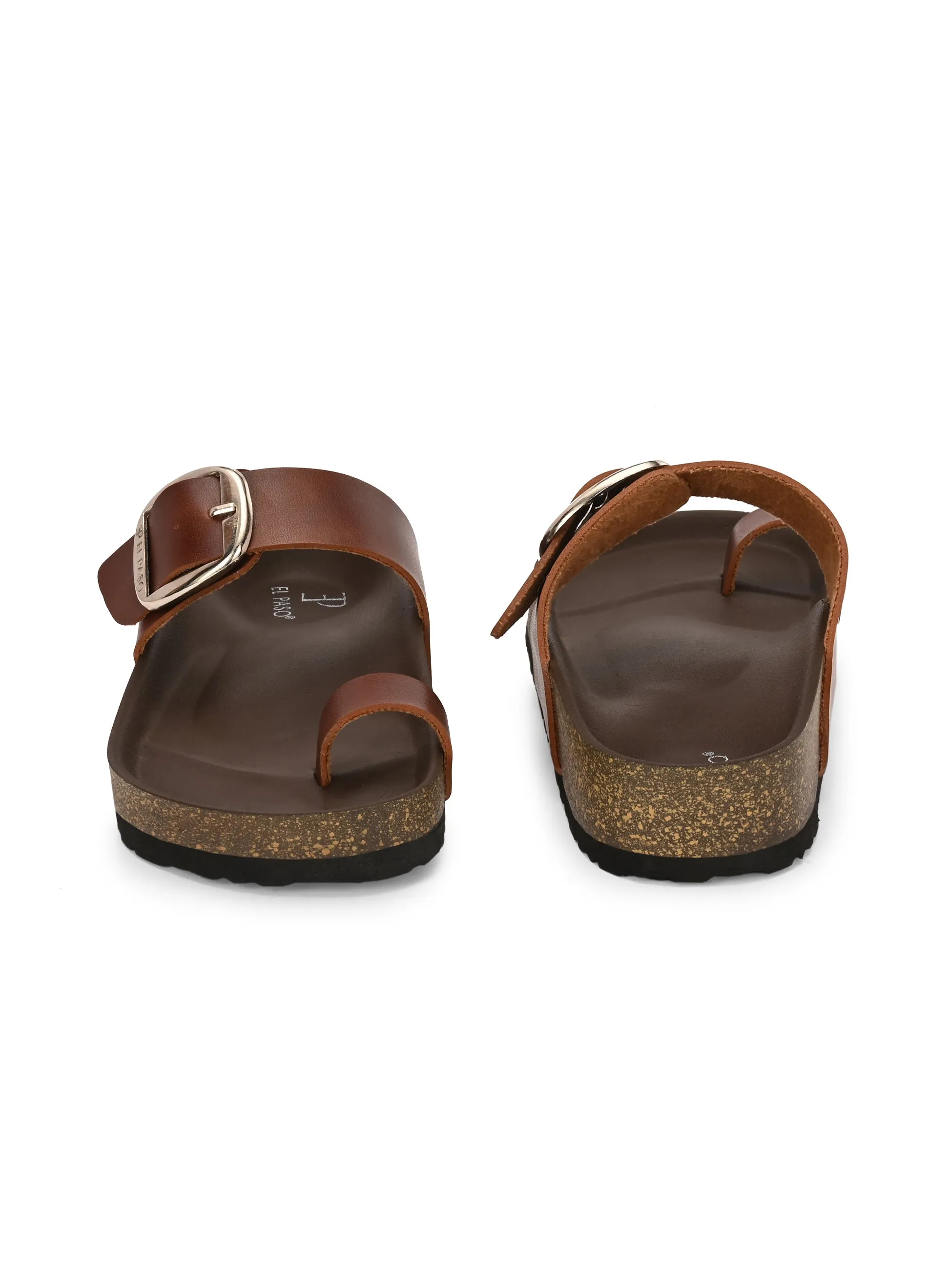 El Paso Women One Toe Flats with Buckles