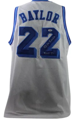 Elgin Baylor Signed Autographed Los Angeles Lakers Basketball Jersey (PSA/DNA COA)