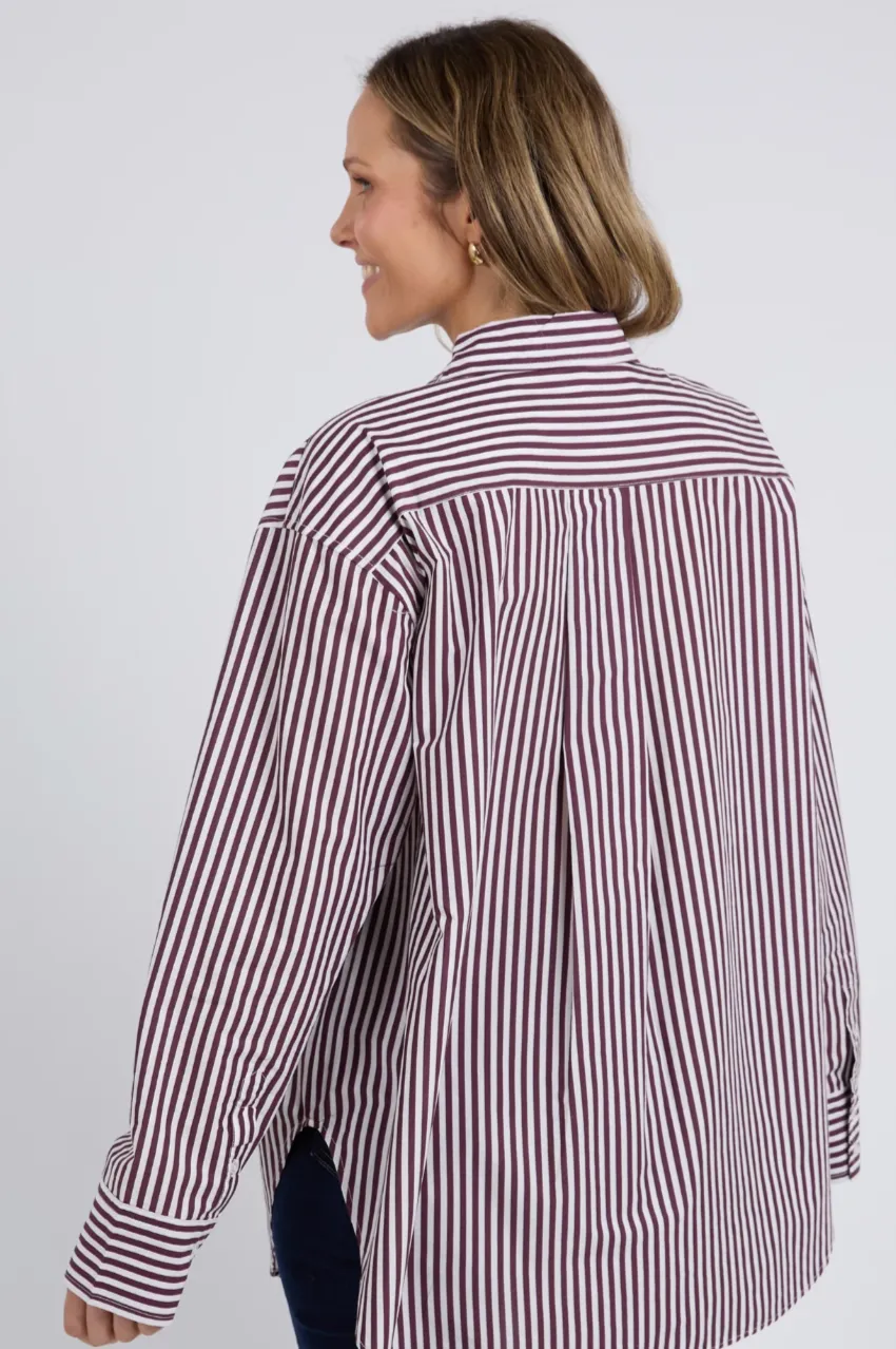 Elm Lila Stripe Shirt - Merlot