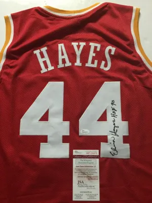 Elvin Hayes Signed Autographed Houston Rockets Basketball Jersey (JSA COA)