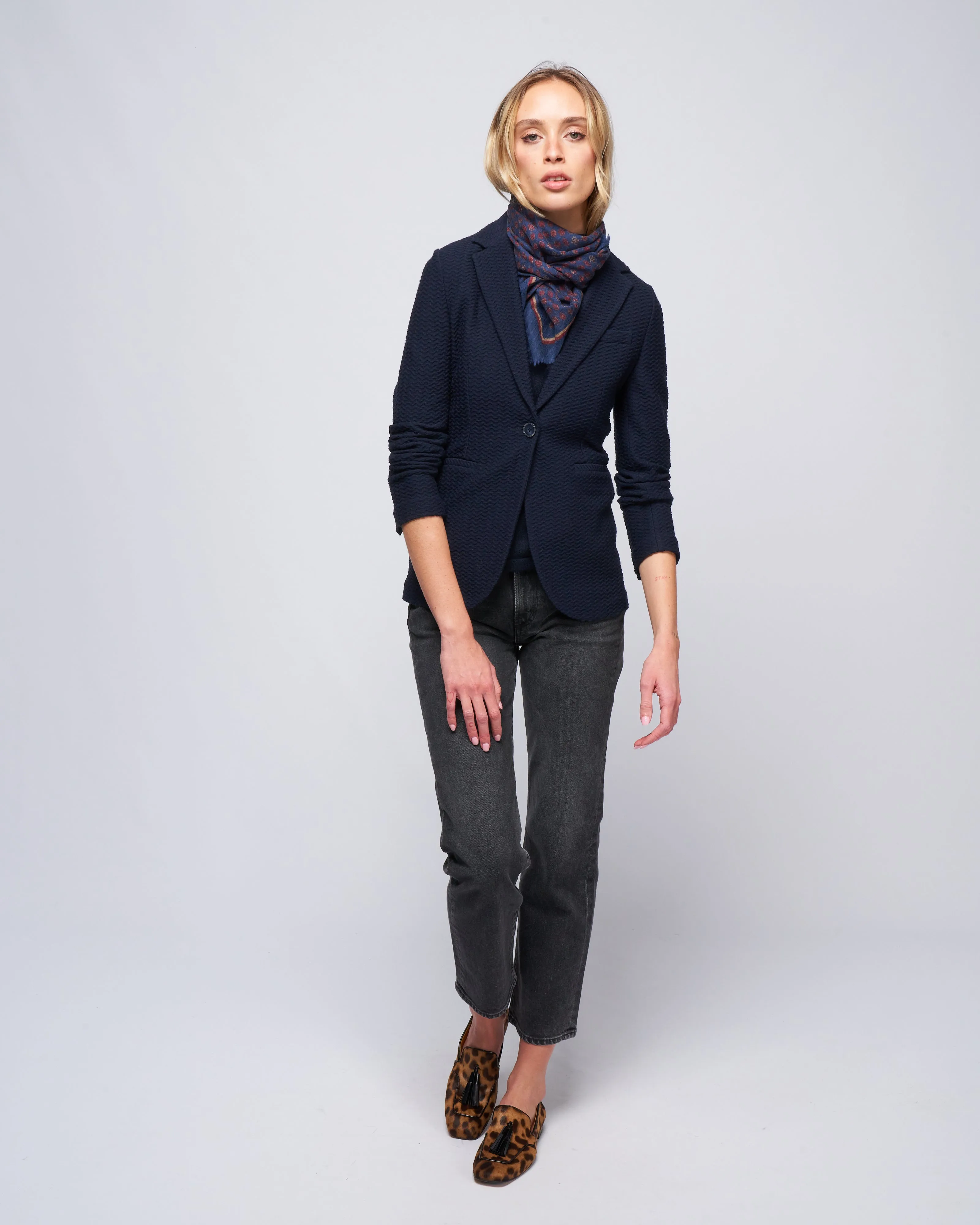 fancy waves jacket - blue