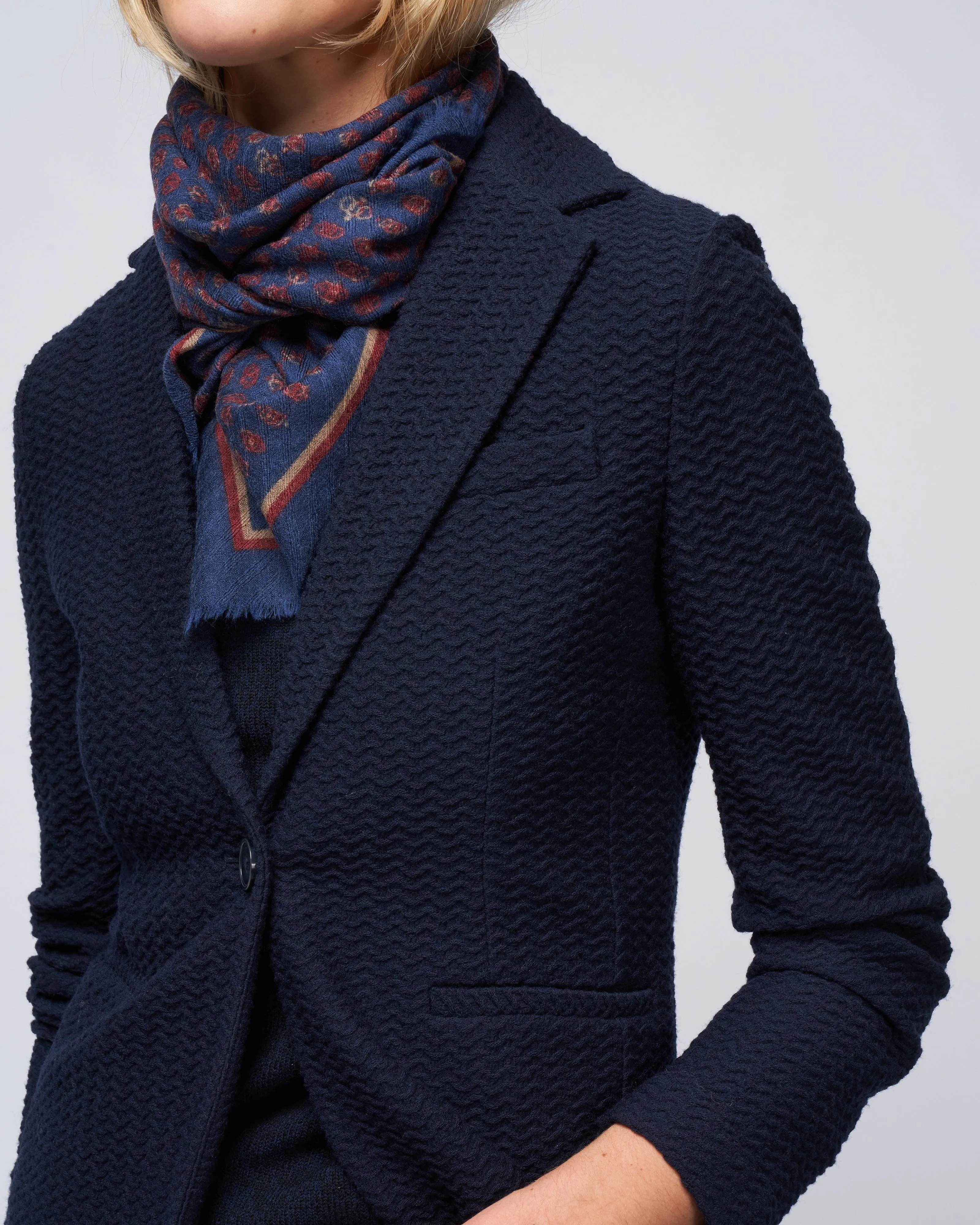 fancy waves jacket - blue