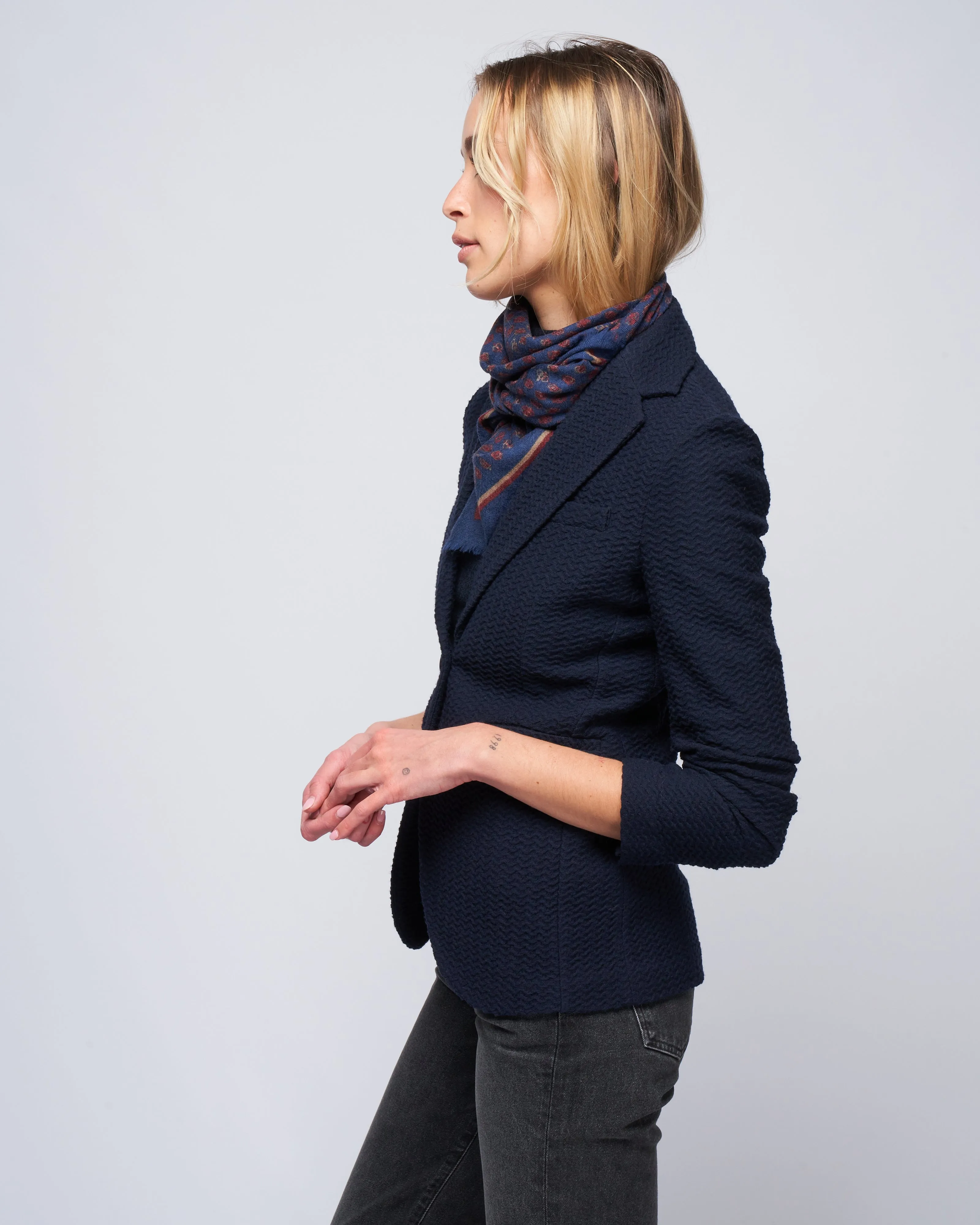 fancy waves jacket - blue