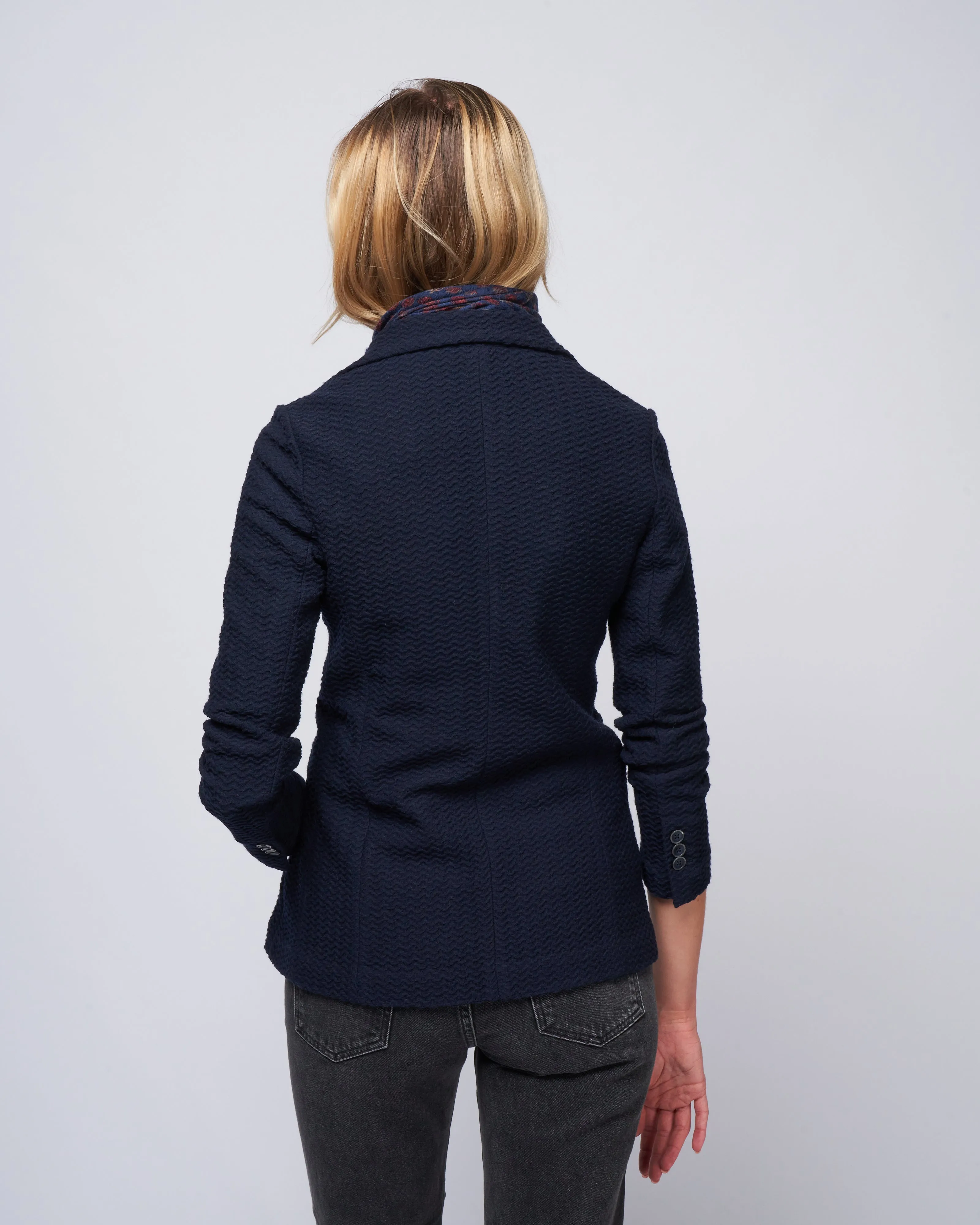 fancy waves jacket - blue