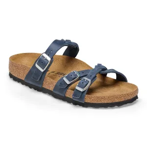 Franca Braided | Oiled Leather | Navy