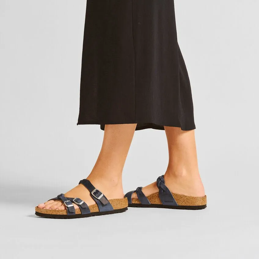 Franca Braided | Oiled Leather | Navy
