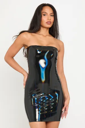 Futuristic Graphic Strapless Mini Dress | Edgy & Bold | Statement Look