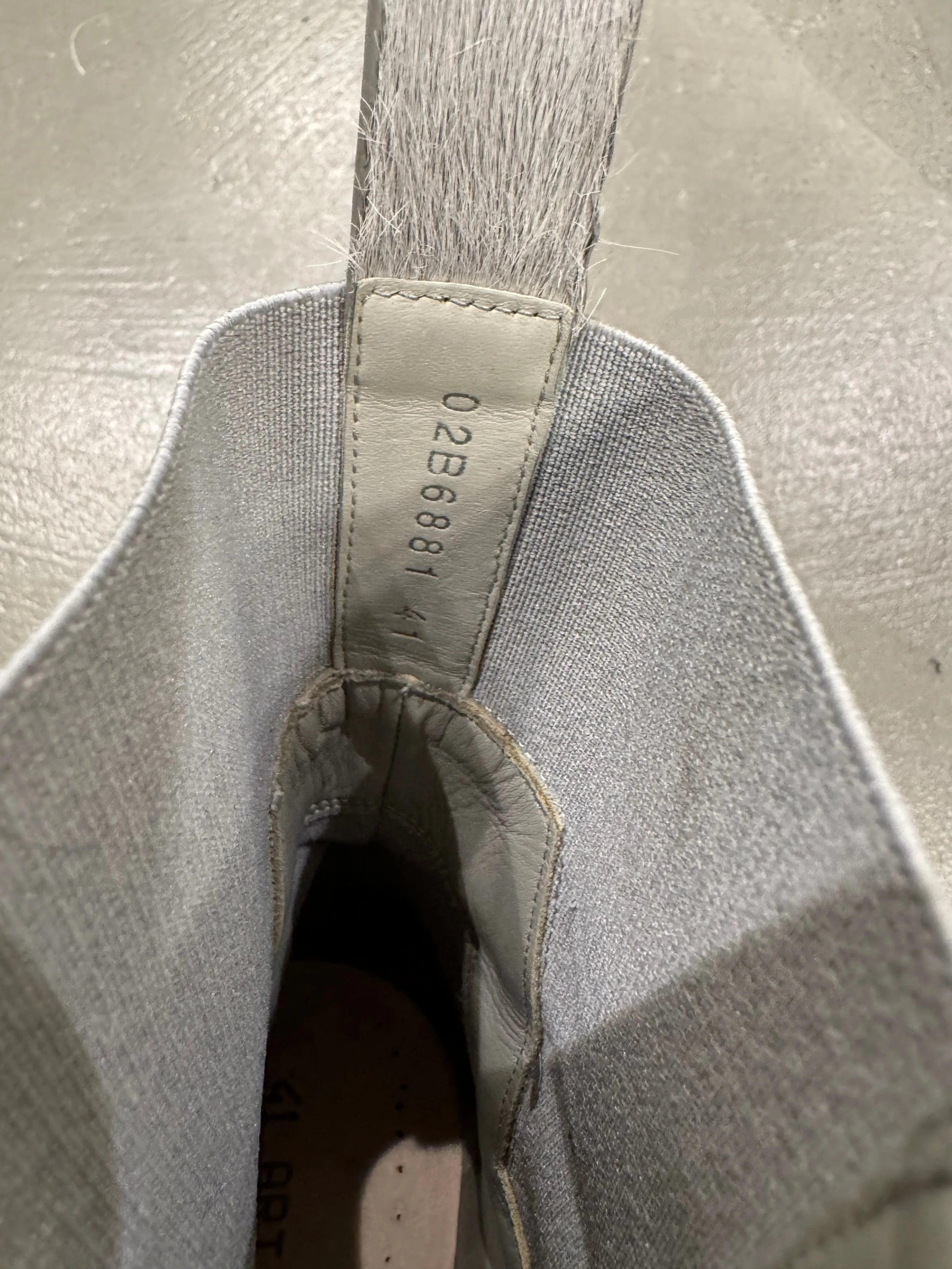 F/W 2021 Rick Owens beatle bozo pony hair boots