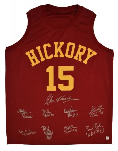 Gene Hackman & Hoosiers Cast Signed Autographed Hickory Huskers Basketball Jersey (ASI COA)