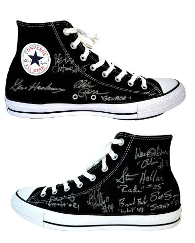 Gene Hackman & Hoosiers Cast Signed Autographed Hickory Huskers Converse Basketball Sneaker (ASI COA)