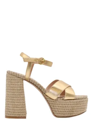 Gianvito Rossi Bebe Nappa Silk Washed Platform Heel