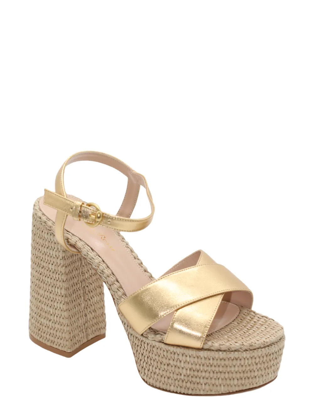 Gianvito Rossi Bebe Nappa Silk Washed Platform Heel