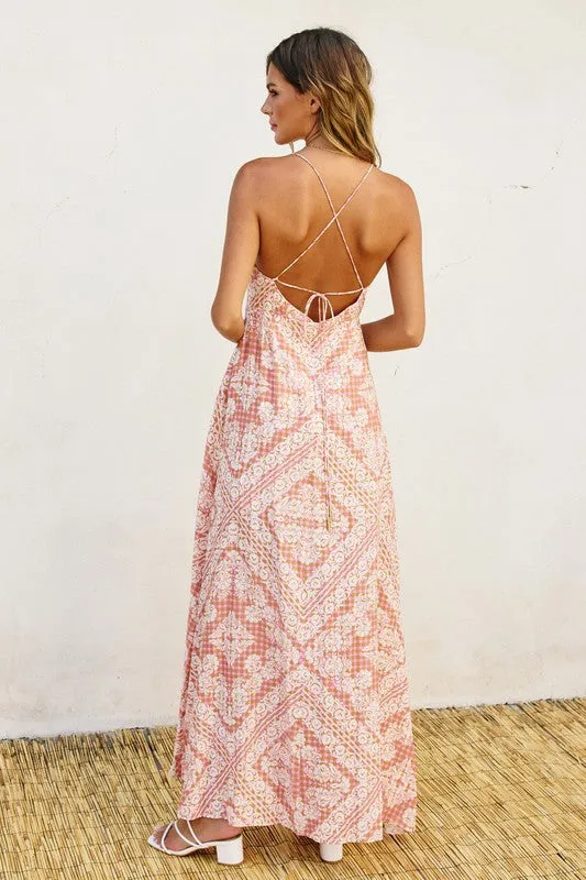 Ginger Checkered Maxi Dress