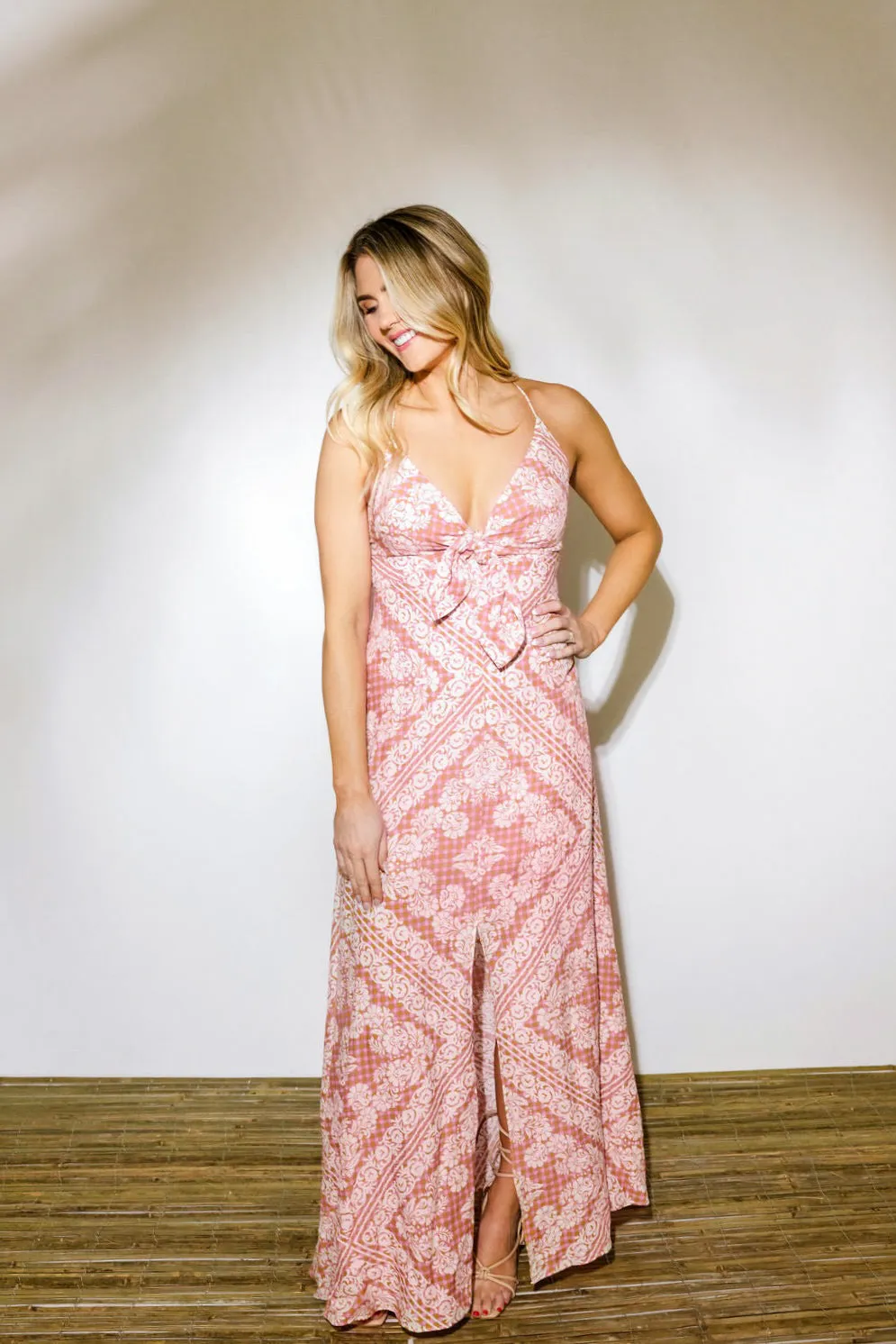 Ginger Checkered Maxi Dress