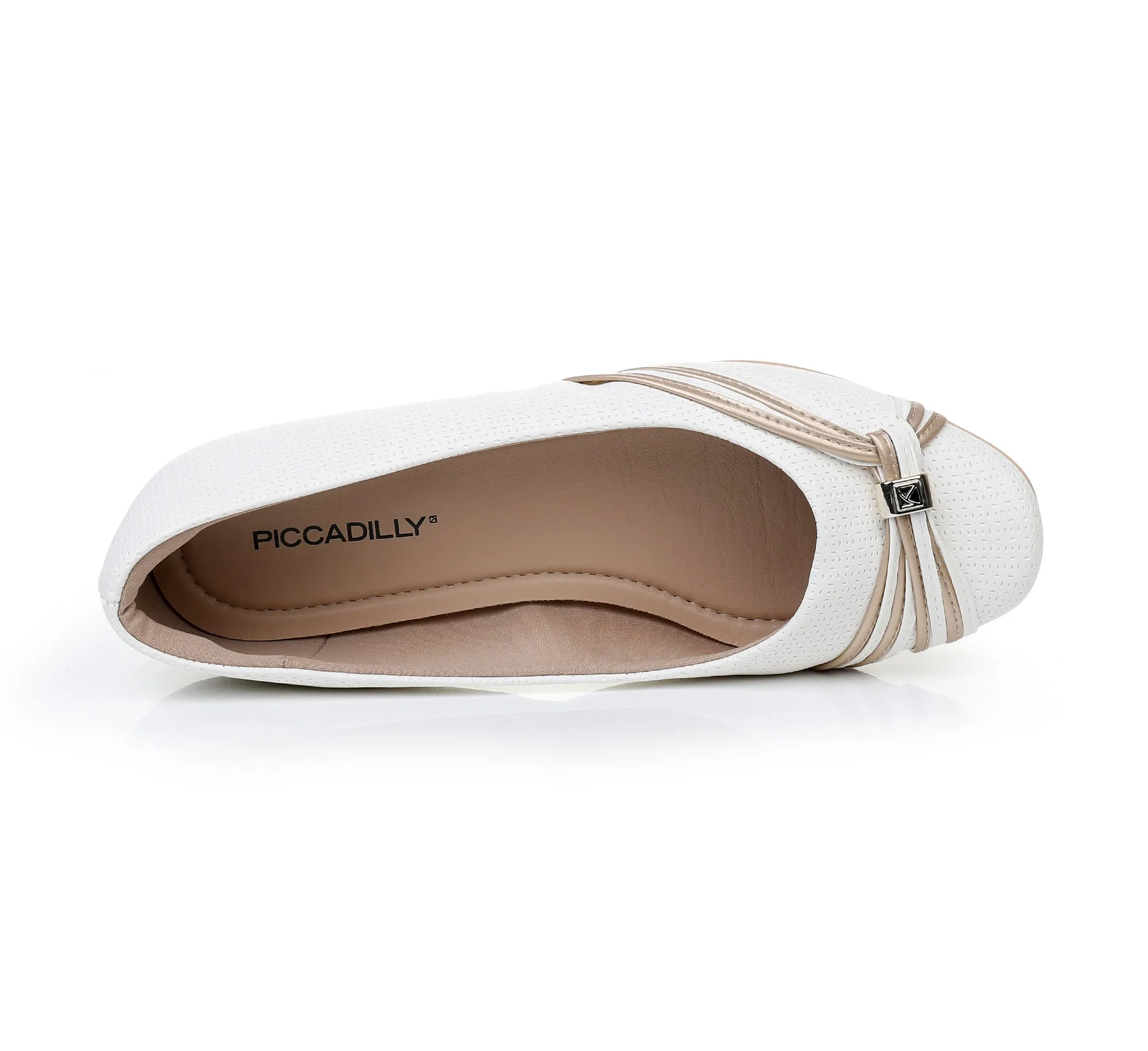 Gleaming Charm White & Gold Slip-on (250.196)