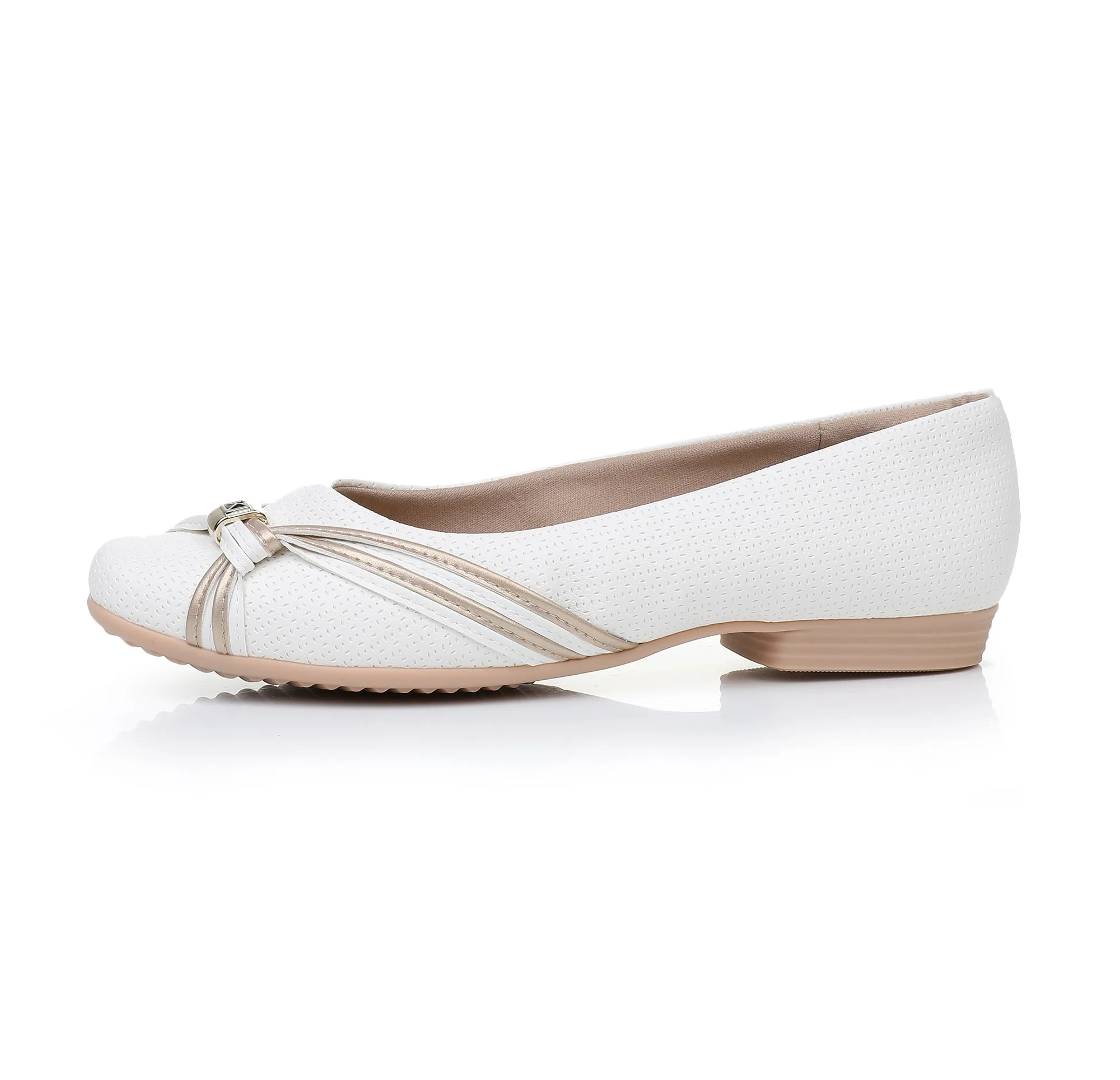 Gleaming Charm White & Gold Slip-on (250.196)