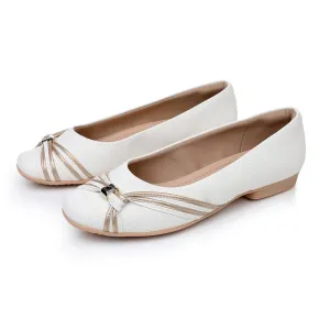Gleaming Charm White & Gold Slip-on (250.196)