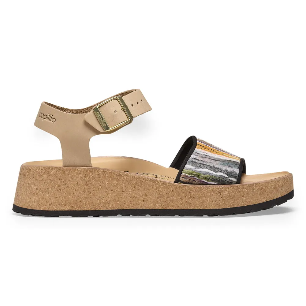 Glenda French Piping Nubuck Leather Textile