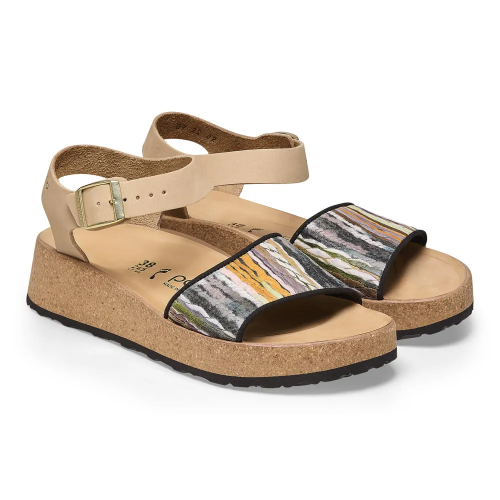 Glenda French Piping Nubuck Leather Textile