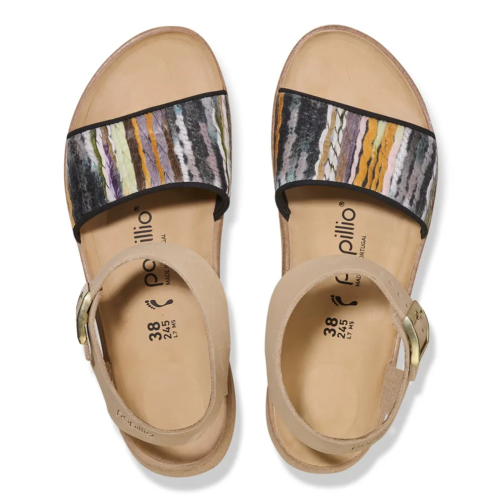 Glenda French Piping Nubuck Leather Textile