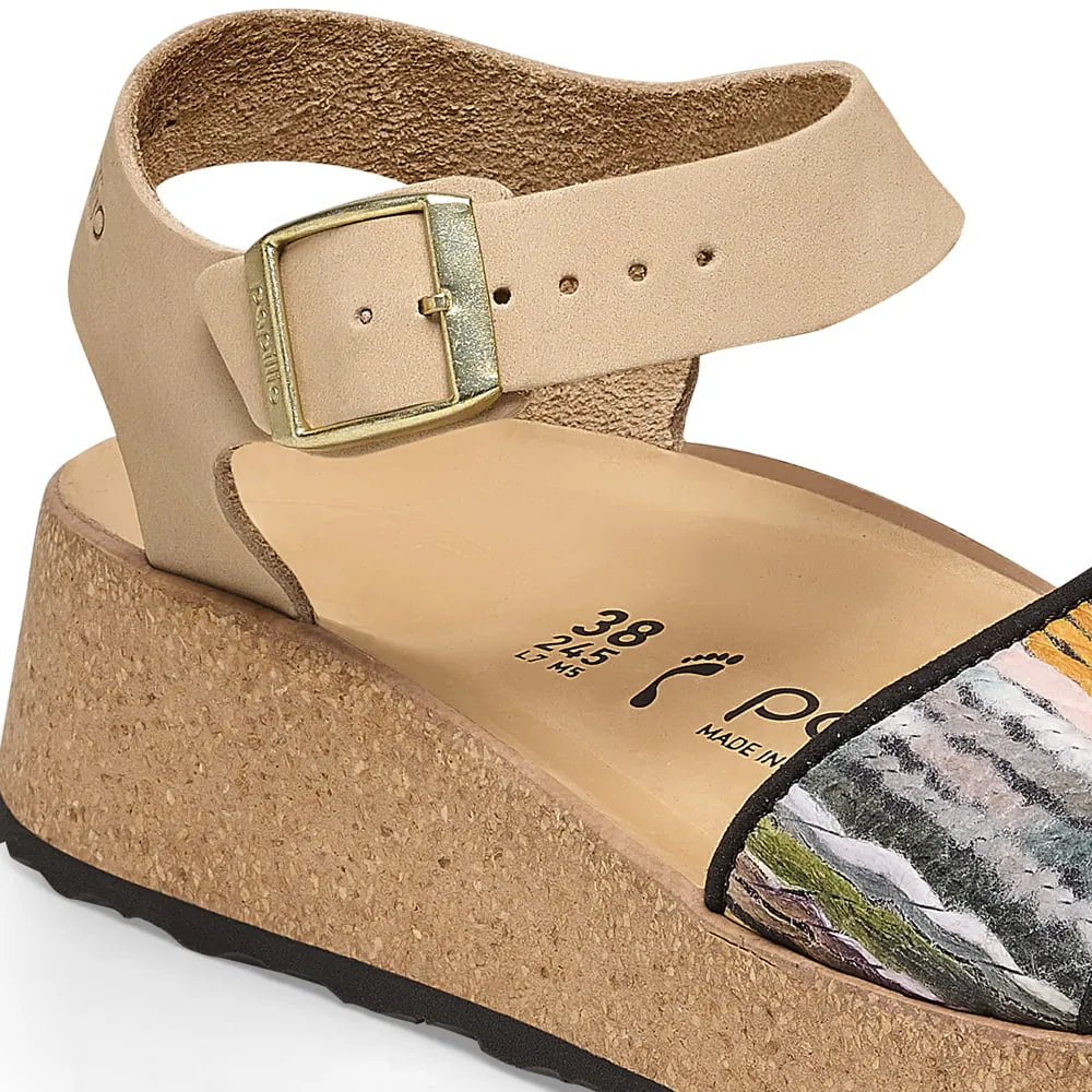 Glenda French Piping Nubuck Leather Textile