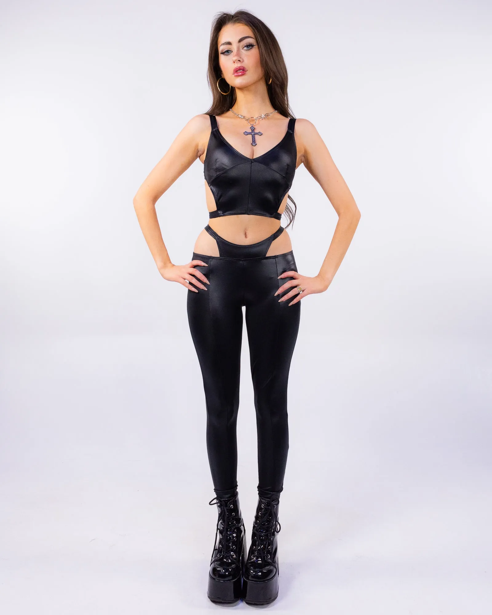 Gunpowder Top & Faux Thong Leggings Set