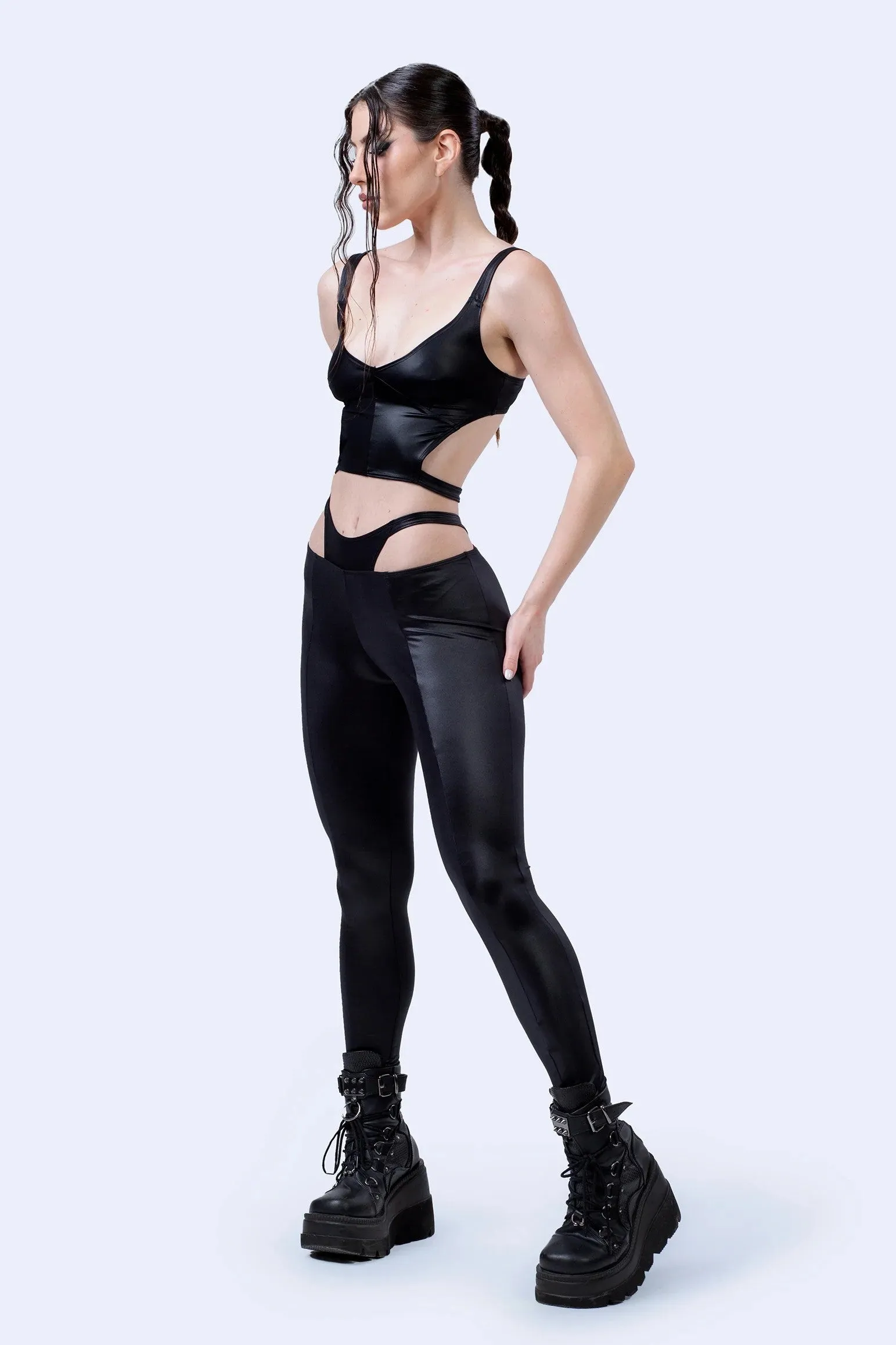 Gunpowder Top & Faux Thong Leggings Set