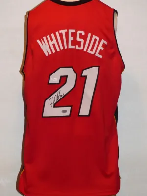 Hassan Whiteside Signed Autographed Miami Heat Basketball Jersey (JSA COA)